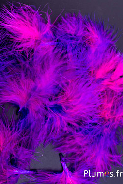 Dinde marabout - 4-7 cm - fuchsia-violet